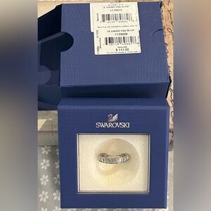 Swarovski Silver Crystal Ring size 7 new in box